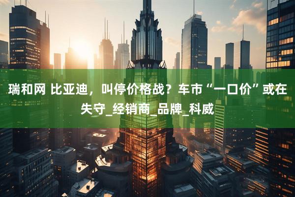 瑞和网 比亚迪，叫停价格战？车市“一口价”或在失守_经销商_品牌_科威