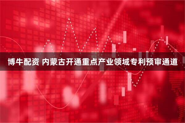 博牛配资 内蒙古开通重点产业领域专利预审通道