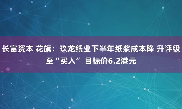 长富资本 花旗：玖龙纸业下半年纸浆成本降 升评级至“买入” 目标价6.2港元